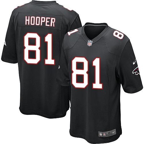 Nike Falcons #81 Austin Hooper Black Alternate Youth Stitched NFL Elite Jersey - Click Image to Close